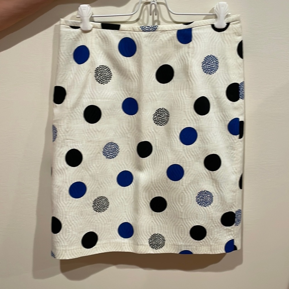 Talbots white print skirt size 8P
